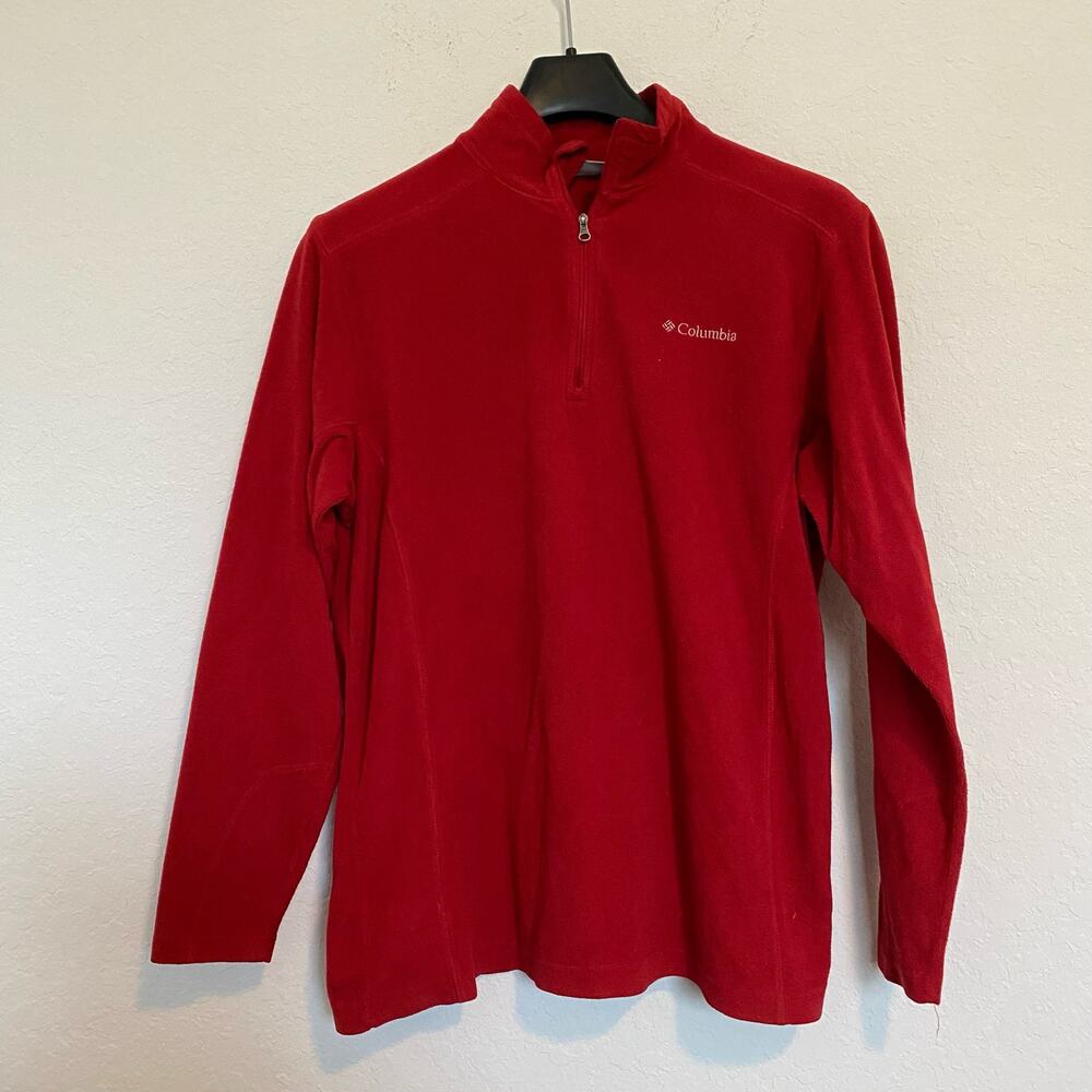 Columbia Men’s Klamath Range II Half‎ Zip Fleece Pullover Red Medium